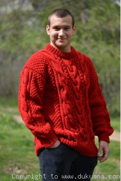 Handknit Boho balloon sleeve summer mesh sweater in pure Handknit Boho balloon sleeve summer mesh sweater in pure
